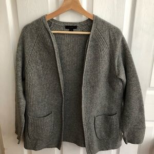 J Crew Grey wool Women’s cardigan Medium